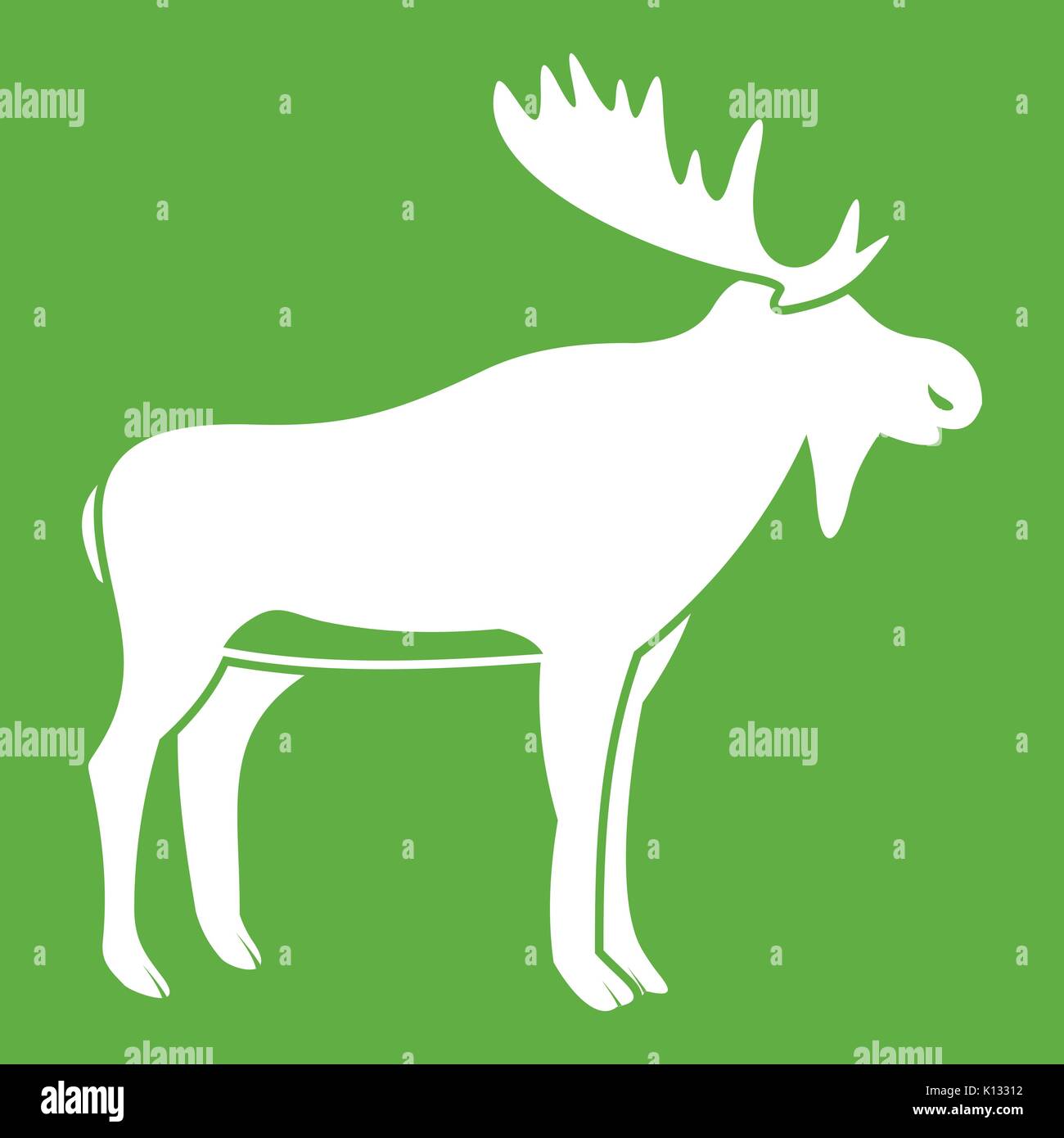 Deer icon green Stock Vector Image & Art - Alamy