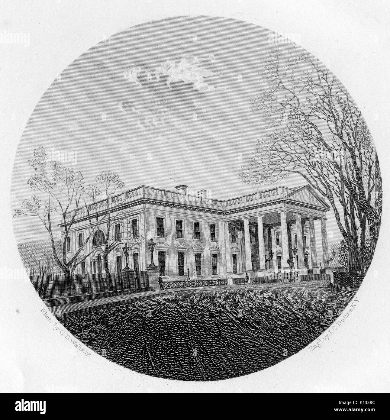 1800s white house washington Black and White Stock Photos & Images - Alamy