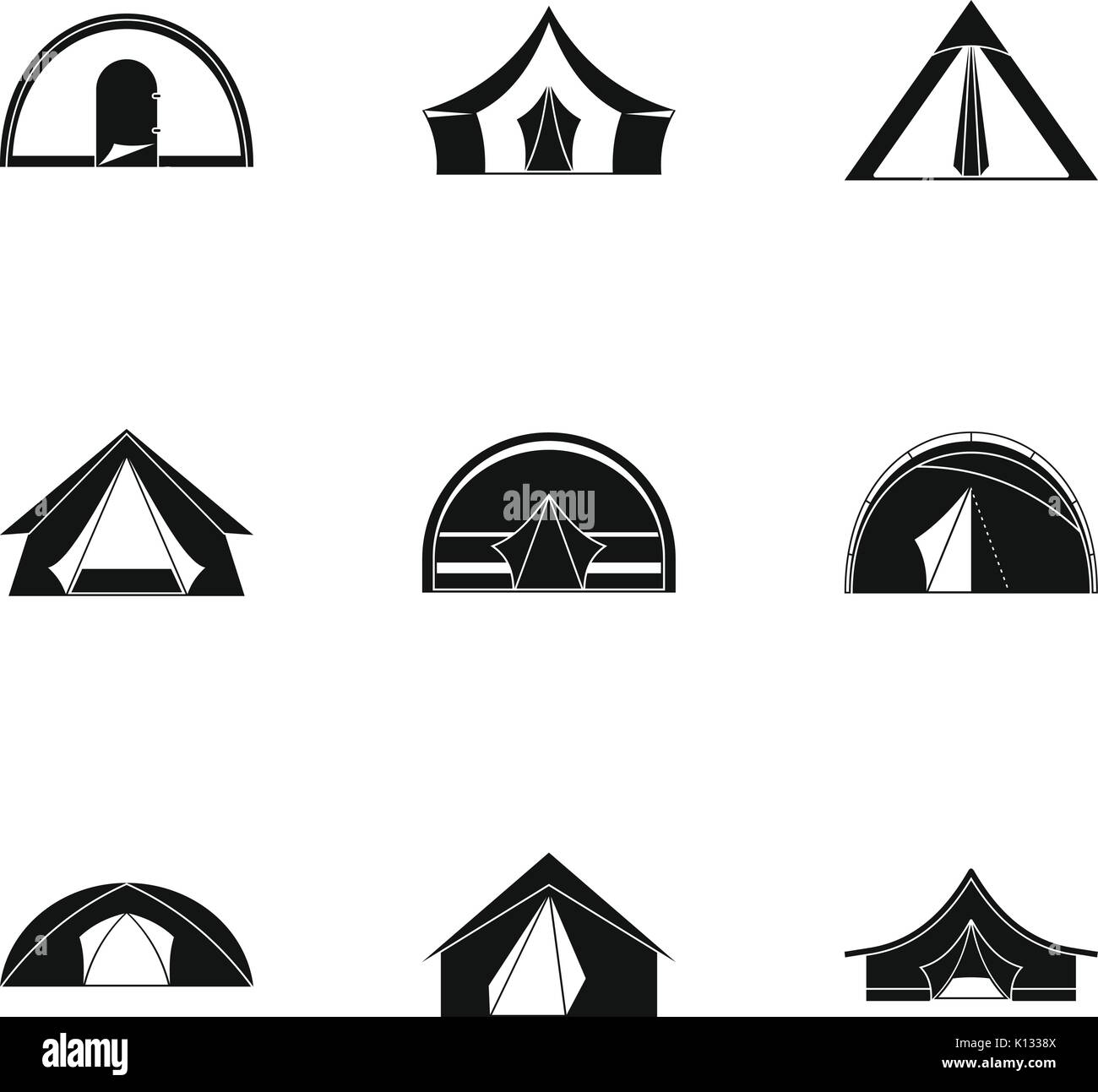 Tourist tent form icon set, simple style Stock Vector Image & Art - Alamy