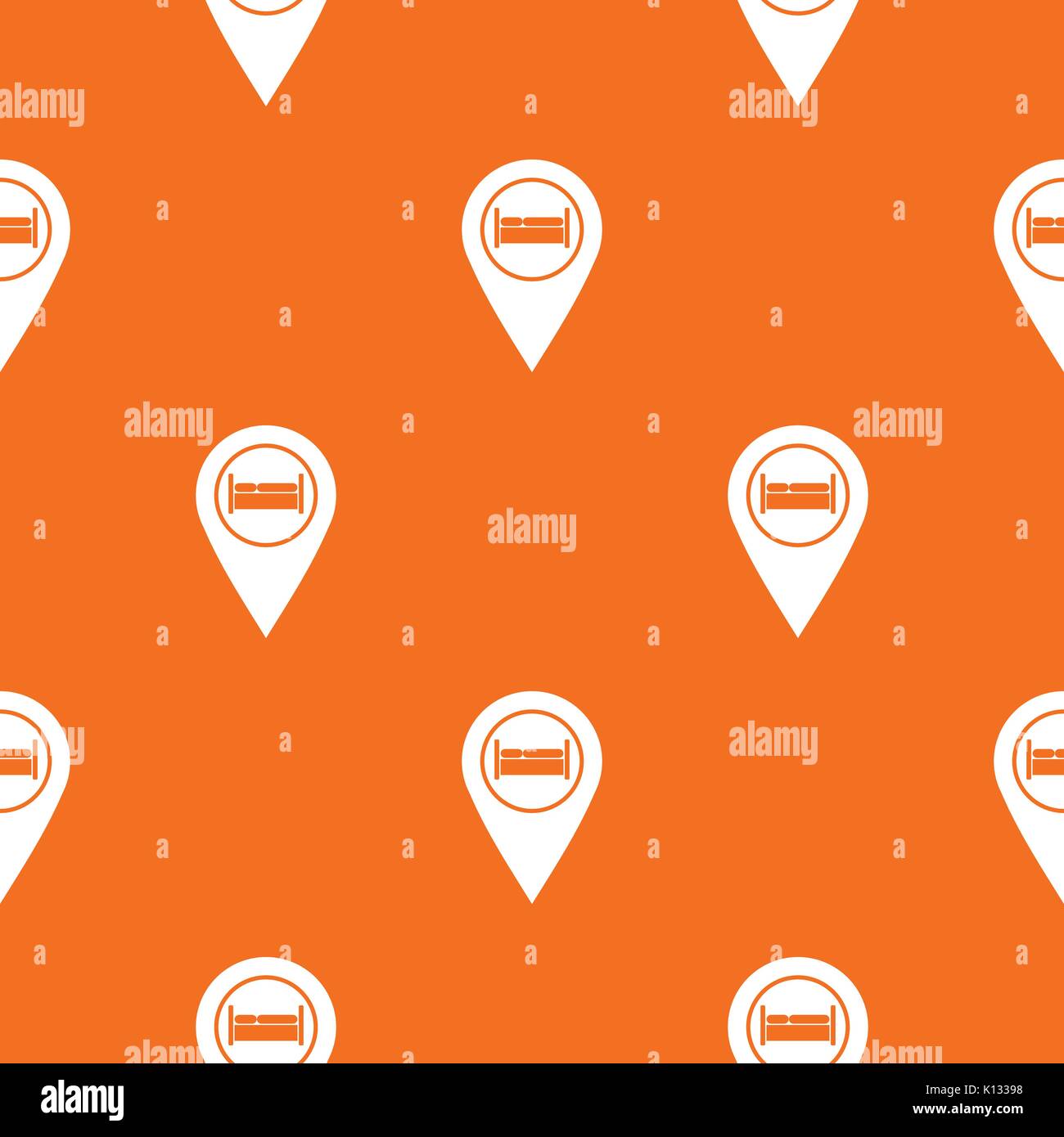 Bed, hostel, hotel sign pattern seamless Stock Vector