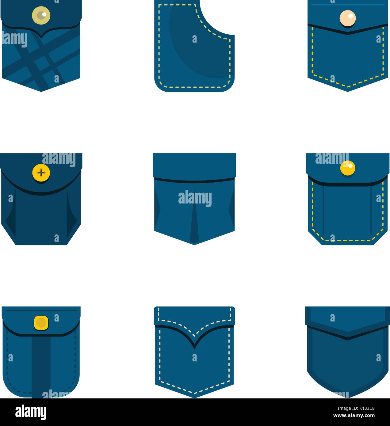 Mini pocket icon set, flat style Stock Vector Image & Art - Alamy