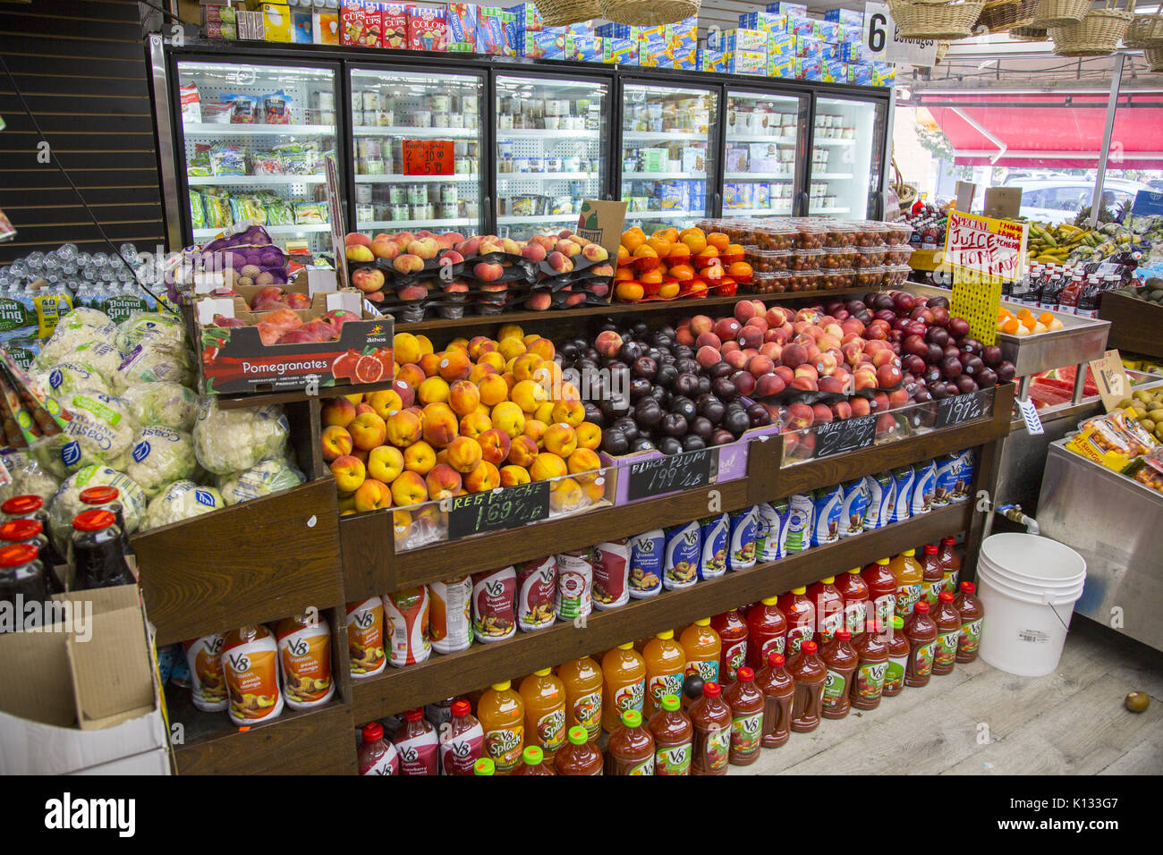 Fresh fruit for sale at a local market in Kensington, Brooklyn, NY