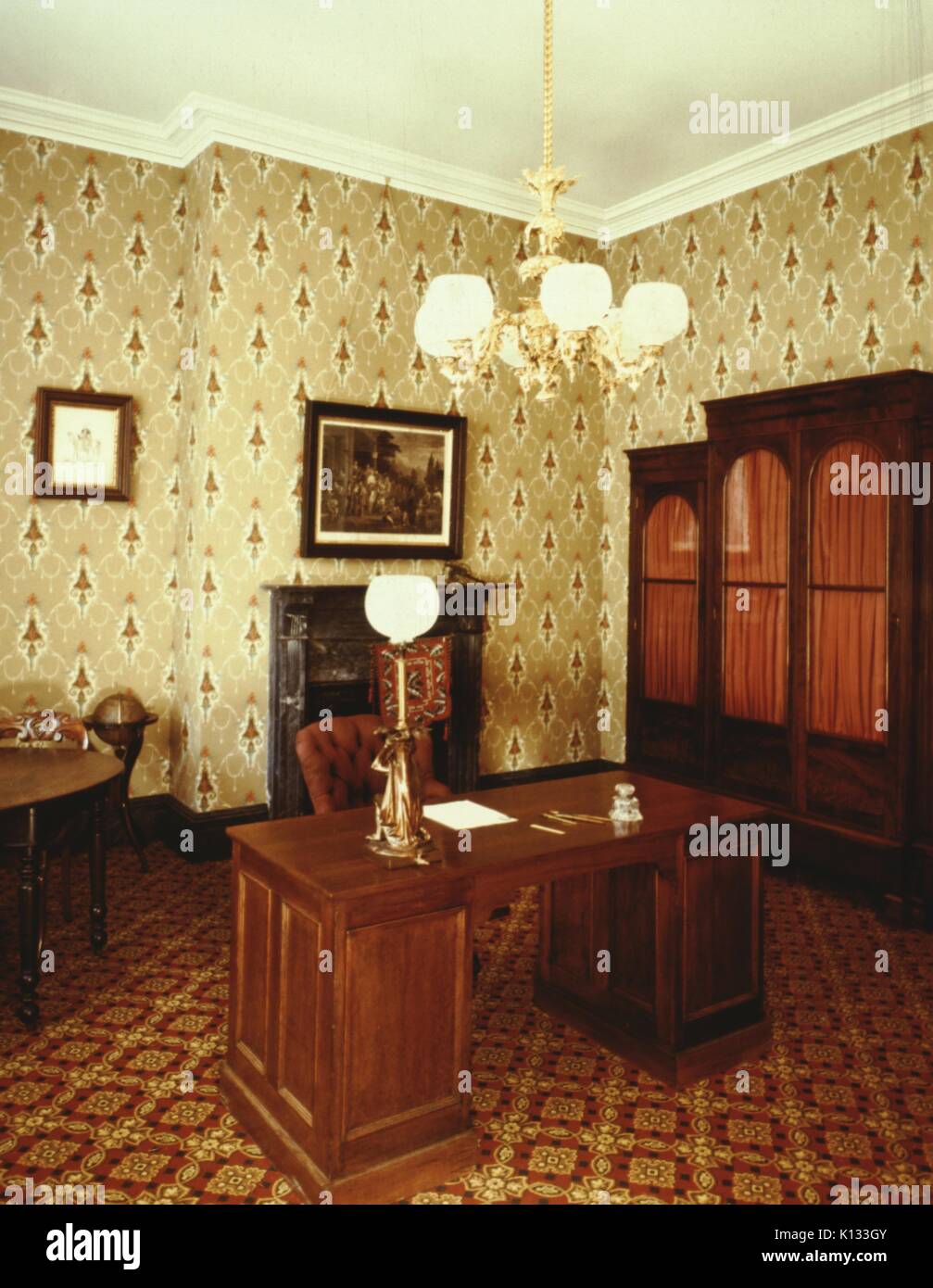 Office of Jefferson Davis at Whitehouse of the Confederacy, Richmond,  Virginia, 1967 Stock Photo - Alamy