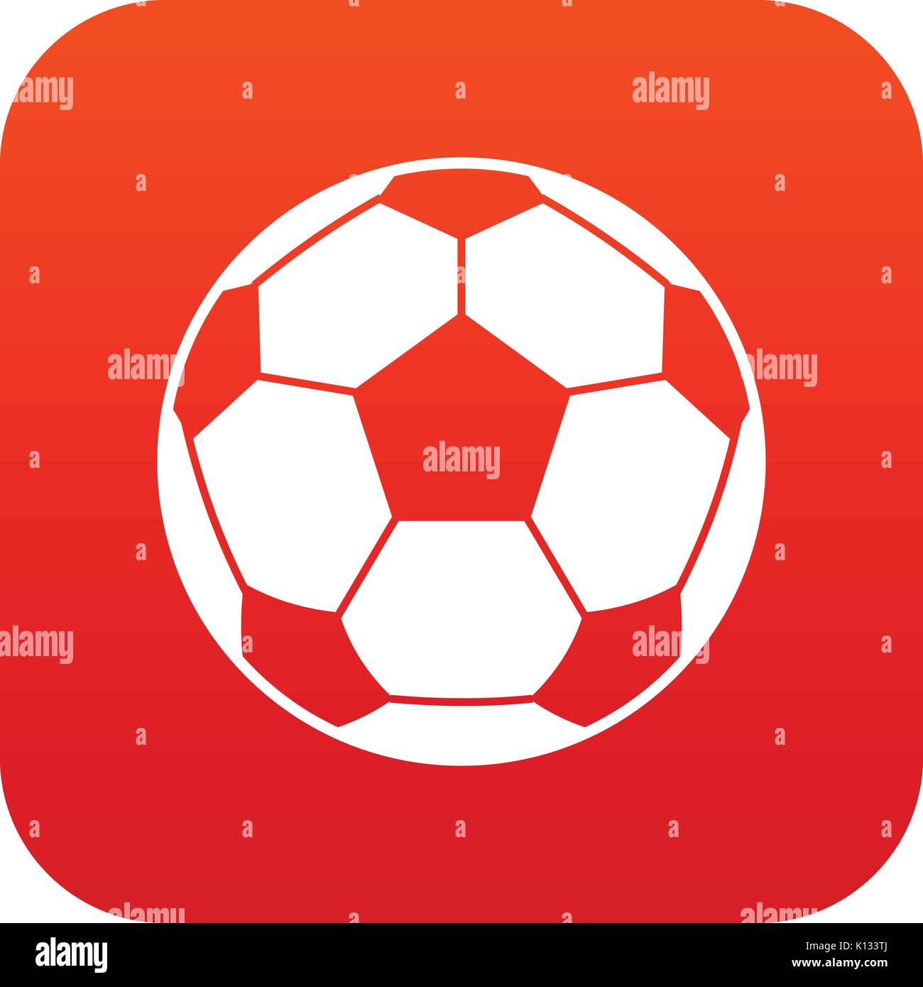Football soccer ball icon digital red Stock Vector Image & Art - Alamy