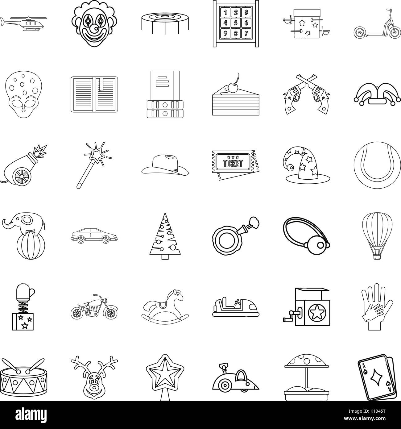 Park icons set, outline style Stock Vector Image & Art - Alamy