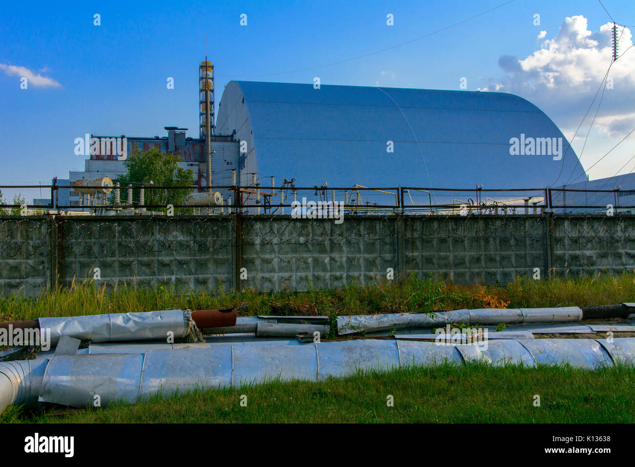 Confinement at the 4 reactor of the Chernobyl nuclear power plant. Dead