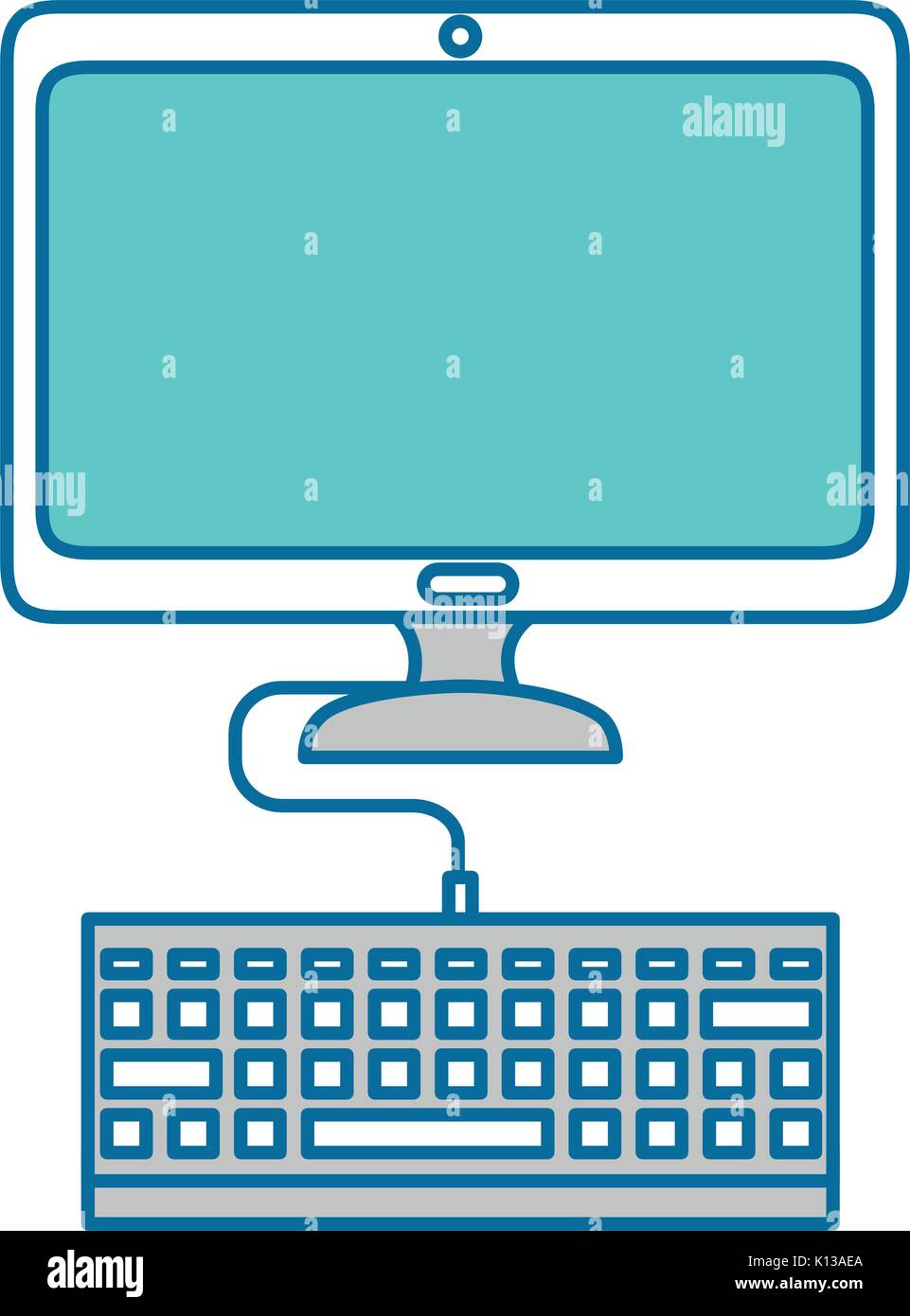 Computer desk technology icon vector illustration graphic design Stock ...