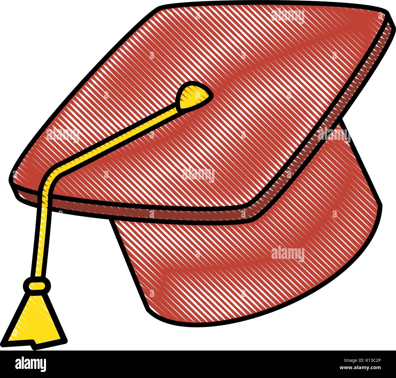 graduation cap icon over white background vector illustration Stock ...