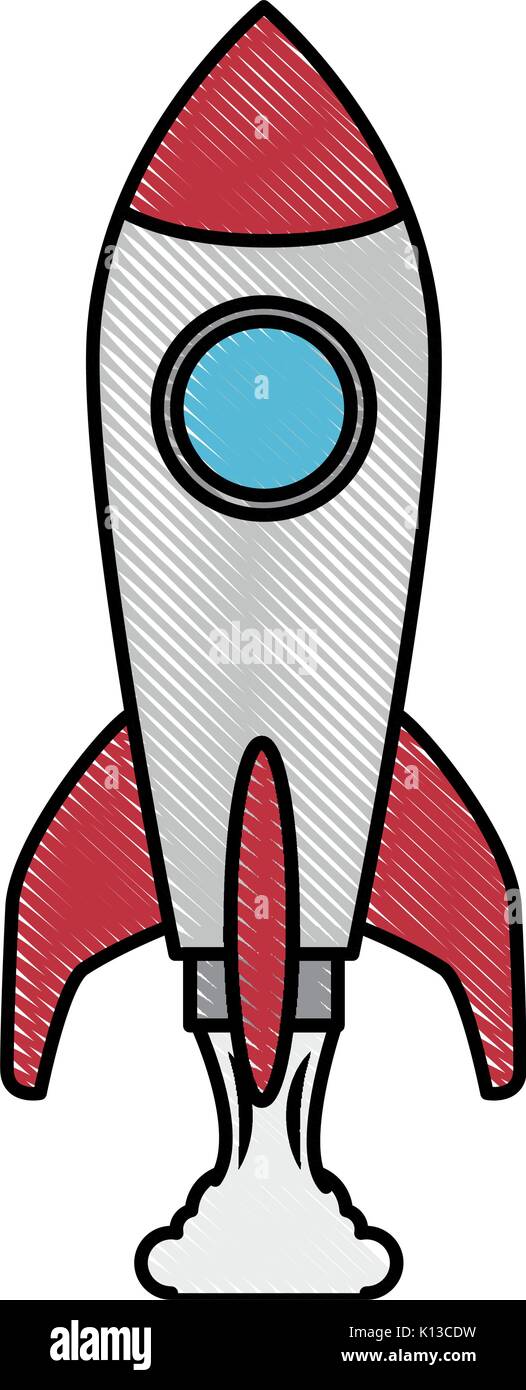 space rocket icon over white background vector illustration Stock ...