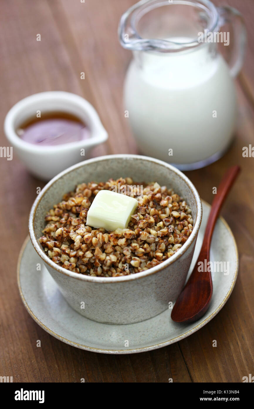 kasha, buckwheat porridge, russian traditional food Stock Photo Alamy