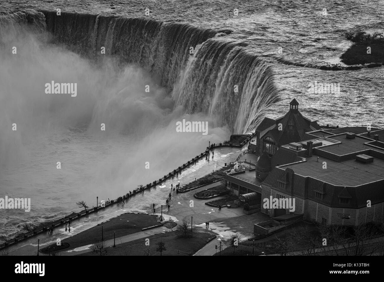 Niagara Falls on a wet day Stock Photo