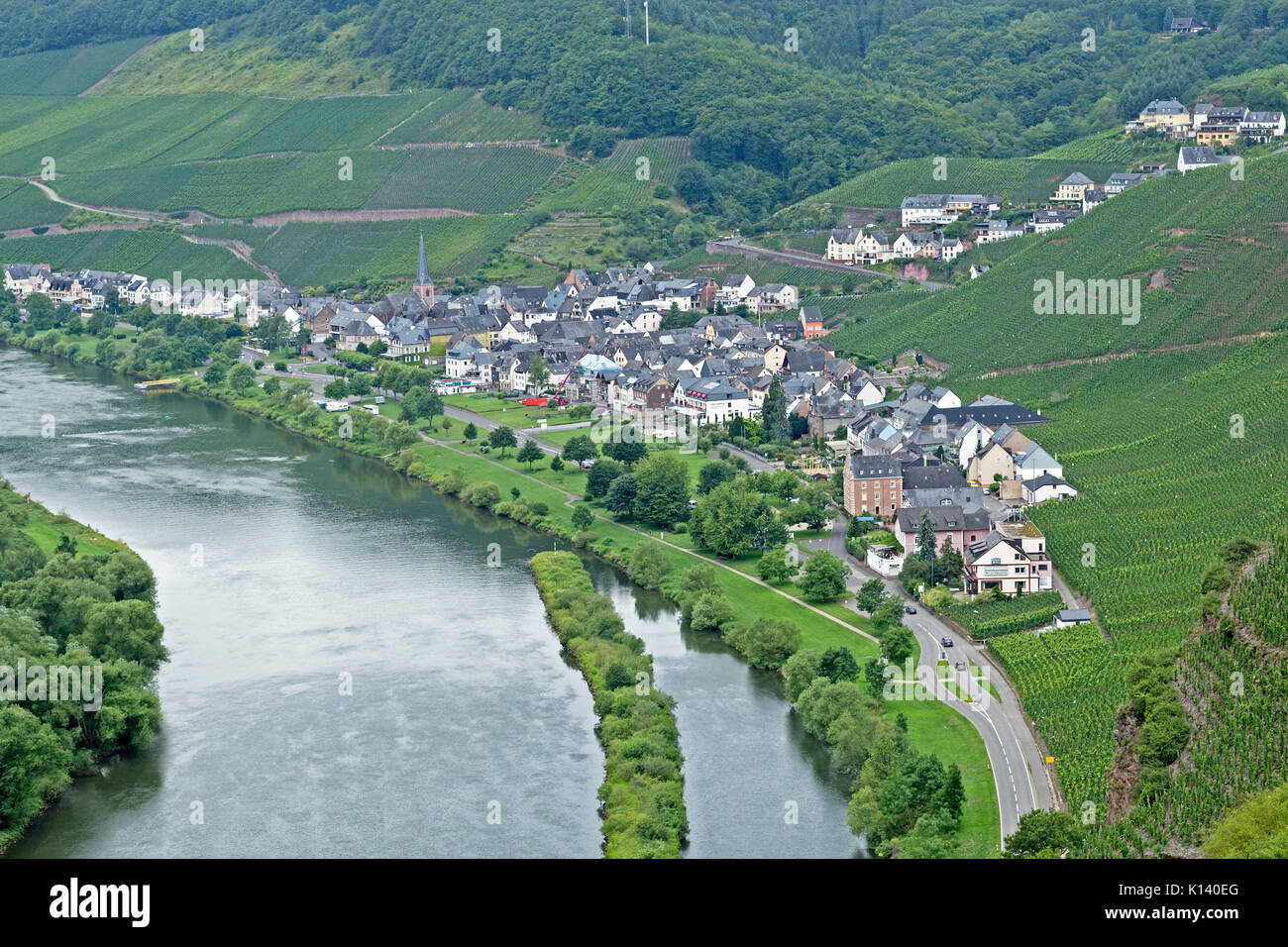 Uerzig, Moselle, Rhineland-Palatinate, Germany Stock Photo