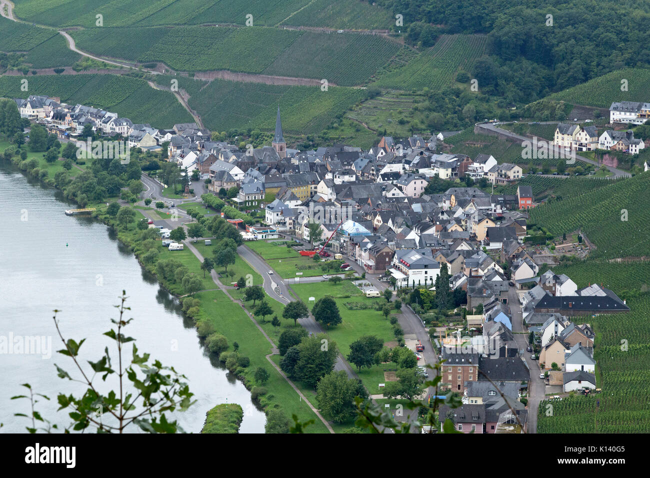 Uerzig, Moselle, Rhineland-Palatinate, Germany Stock Photo