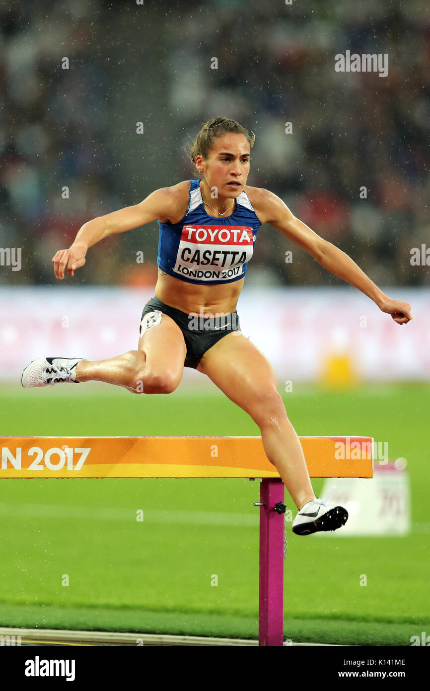 Belén CASETTA (Argentina) competing in the Women's 3000m Steeplechase Heat  3 at the 2017, IAAF World Championships, Queen Elizabeth Olympic Park,  Stratford, London, UK Stock Photo - Alamy