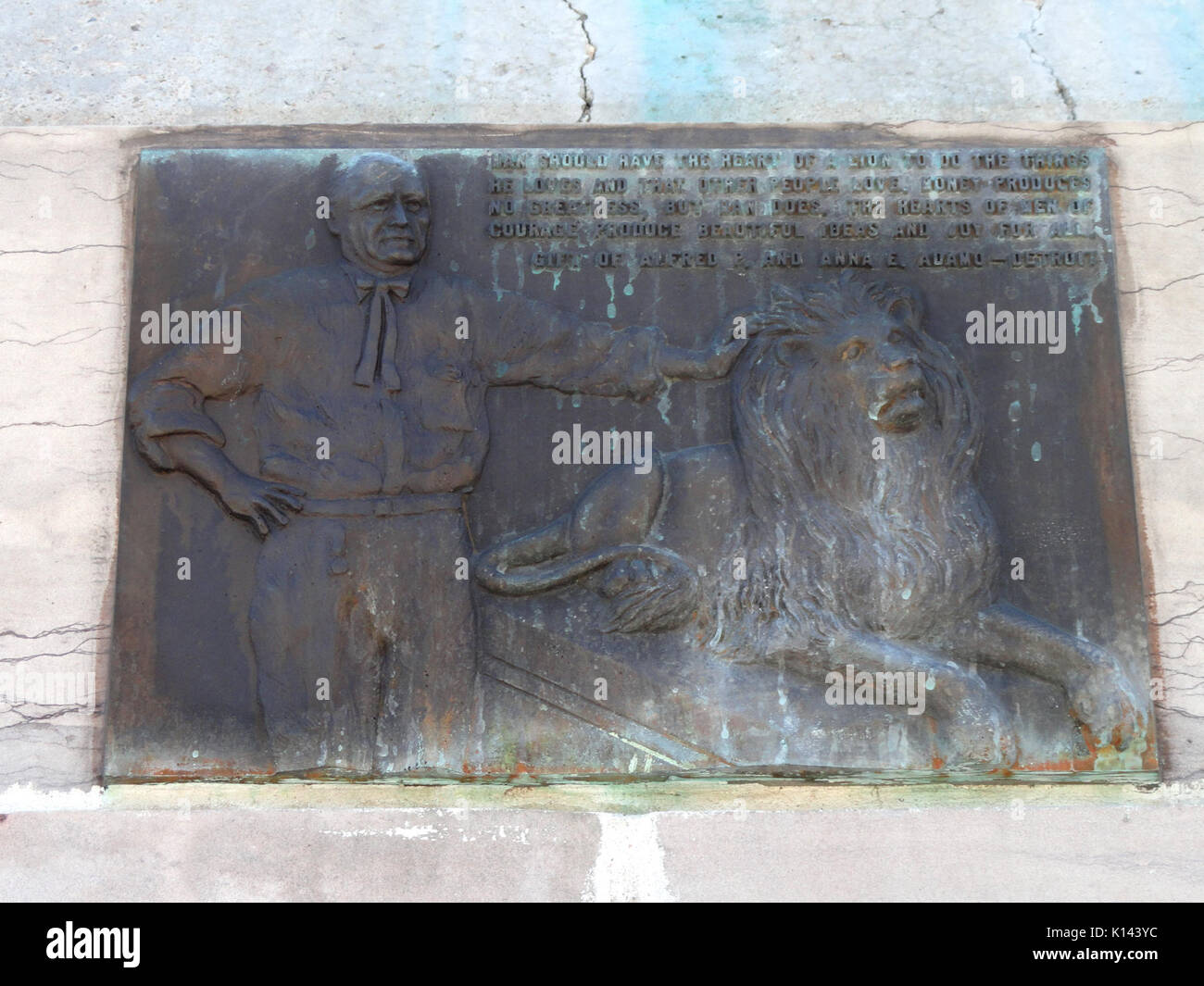 Adamo plaque Civic Center Park, Denver DSC01219 Stock Photo Alamy