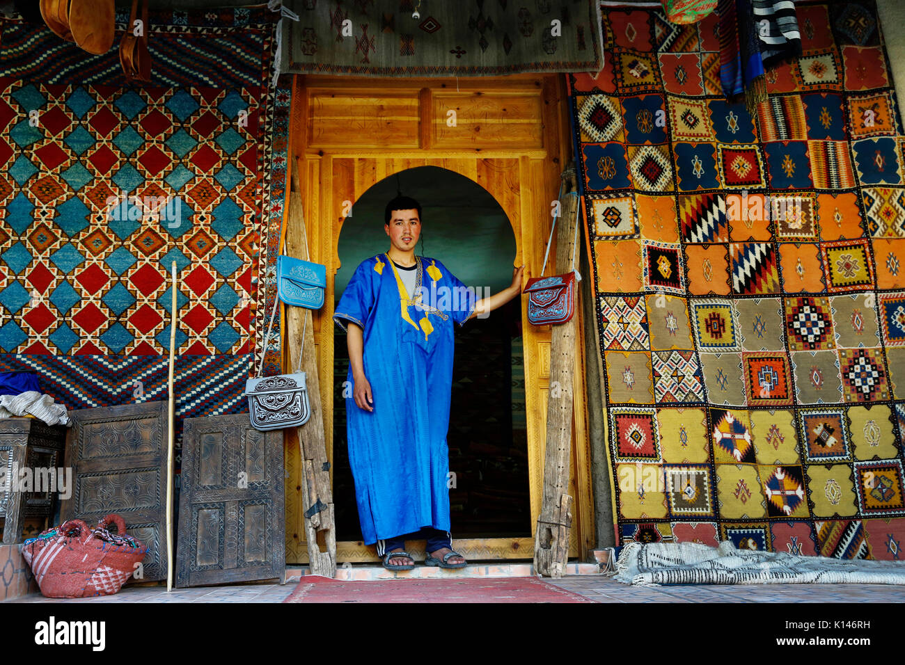 A Berber carpet salesman at the 