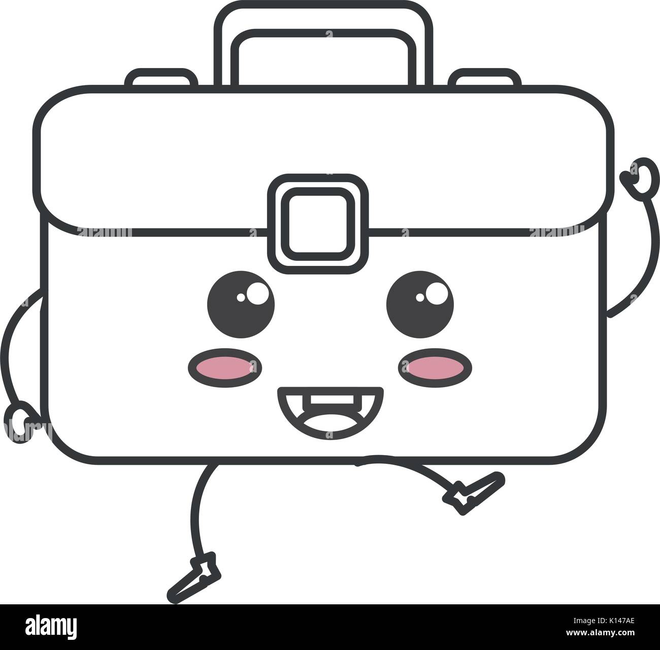portfolio briefcase kawaii character Stock Vector Image & Art Alamy
