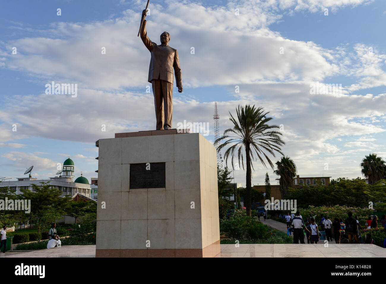 TANZANIA capital city Dodoma , memorial for Julius Nyerere born 1922 died 1999 , the first president of independent Tanzania 1961-1985 Stock Photo