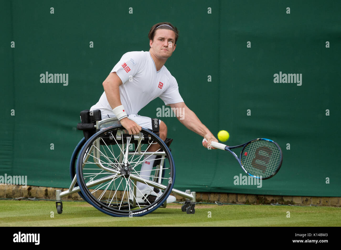 Wheelchair tennis player Gordon Reid of GB at the Gentlemen's Wheelchair  Singles - Wimbledon Championships 2017 Stock Photo - Alamy