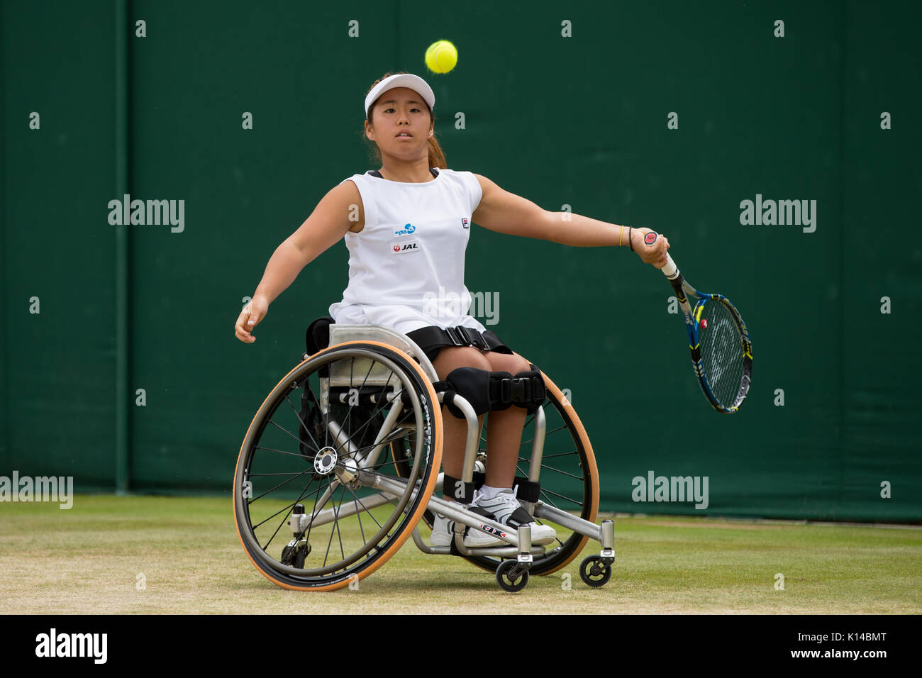 Wheelchair tennis player Yui Kamiji of Japan at the Ladies' Wheelchair