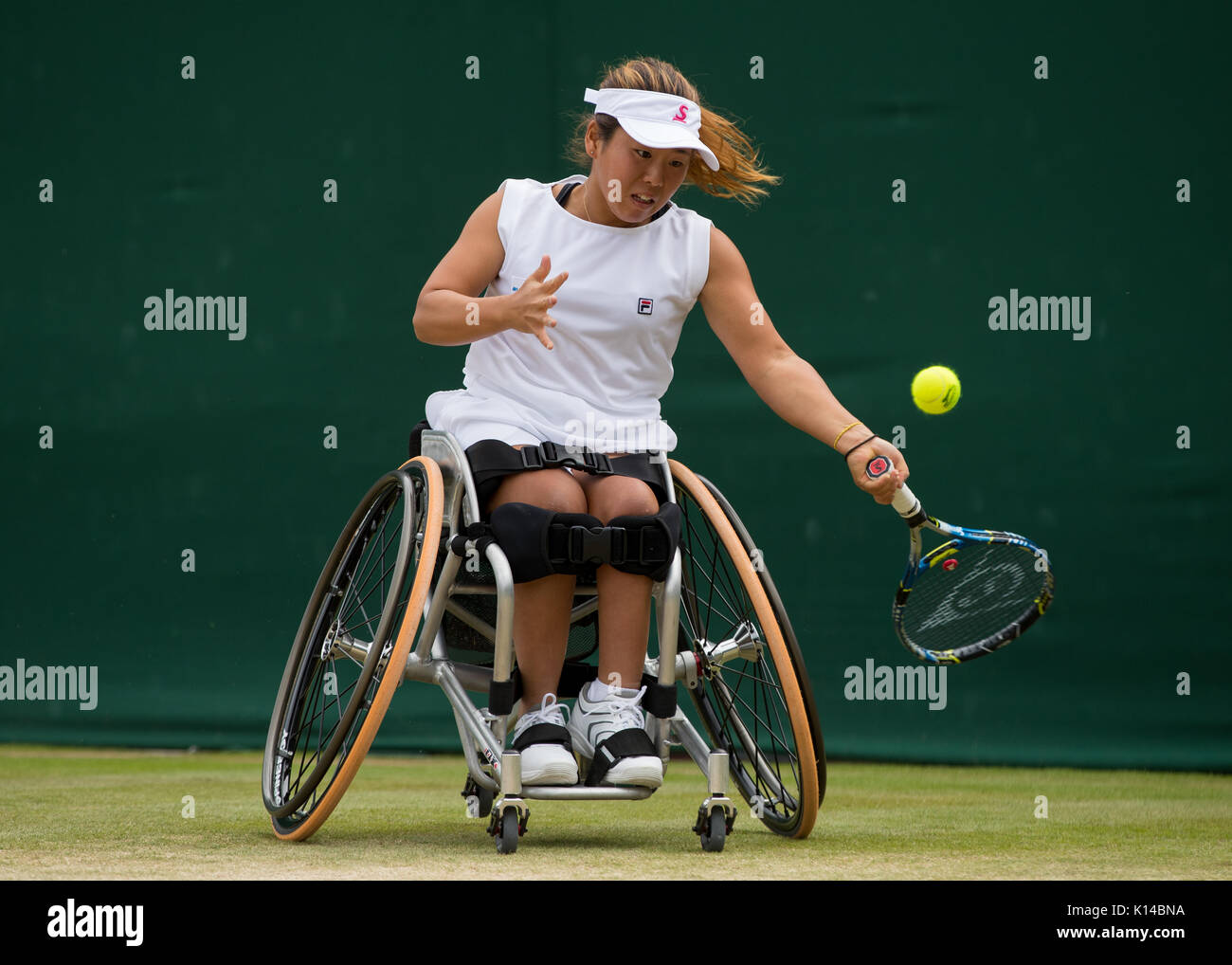 Wheelchair tennis player Yui Kamiji of Japan at the Ladies' Wheelchair