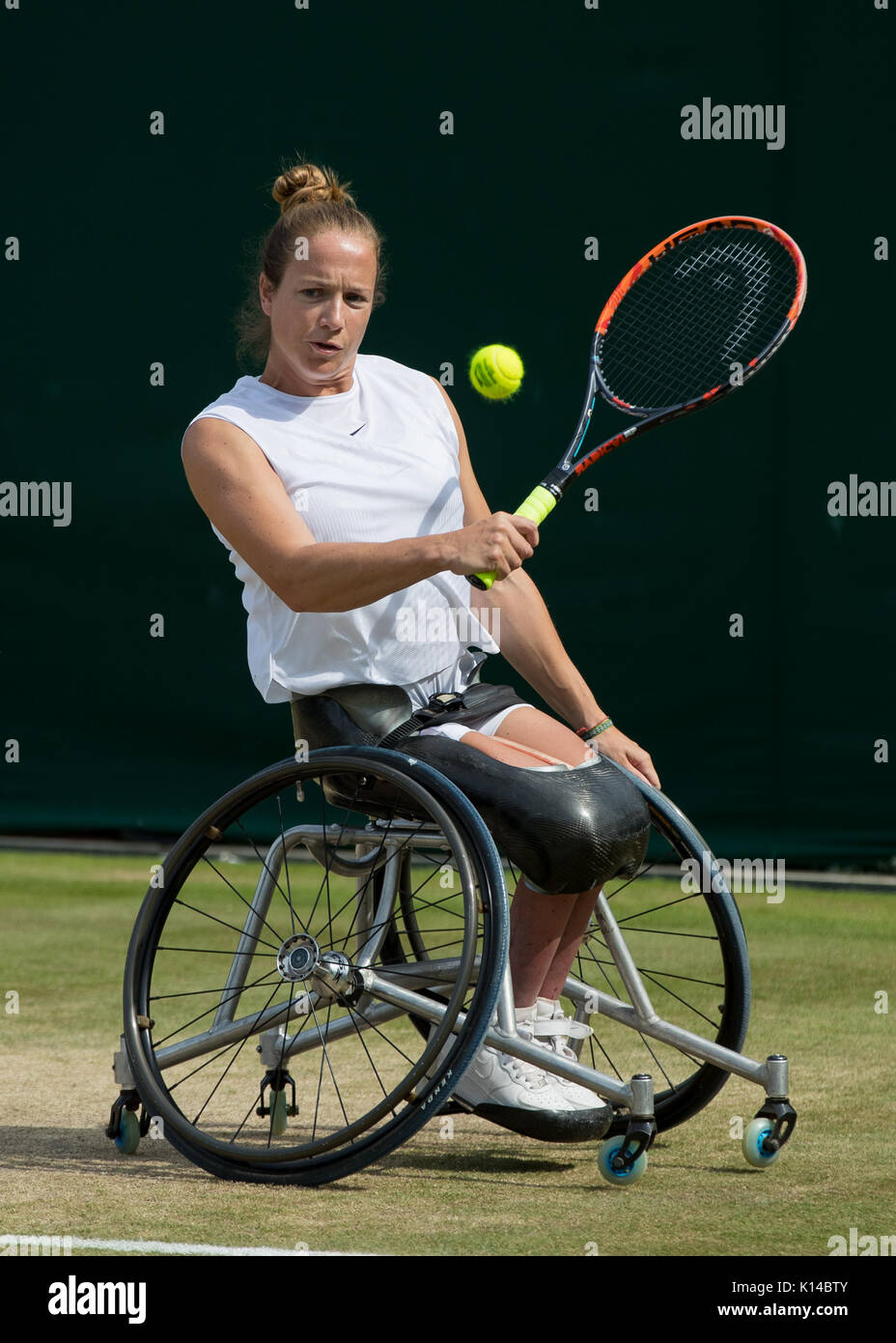 Wheelchair tennis player Jiske Griffioen of the Netherlands at the