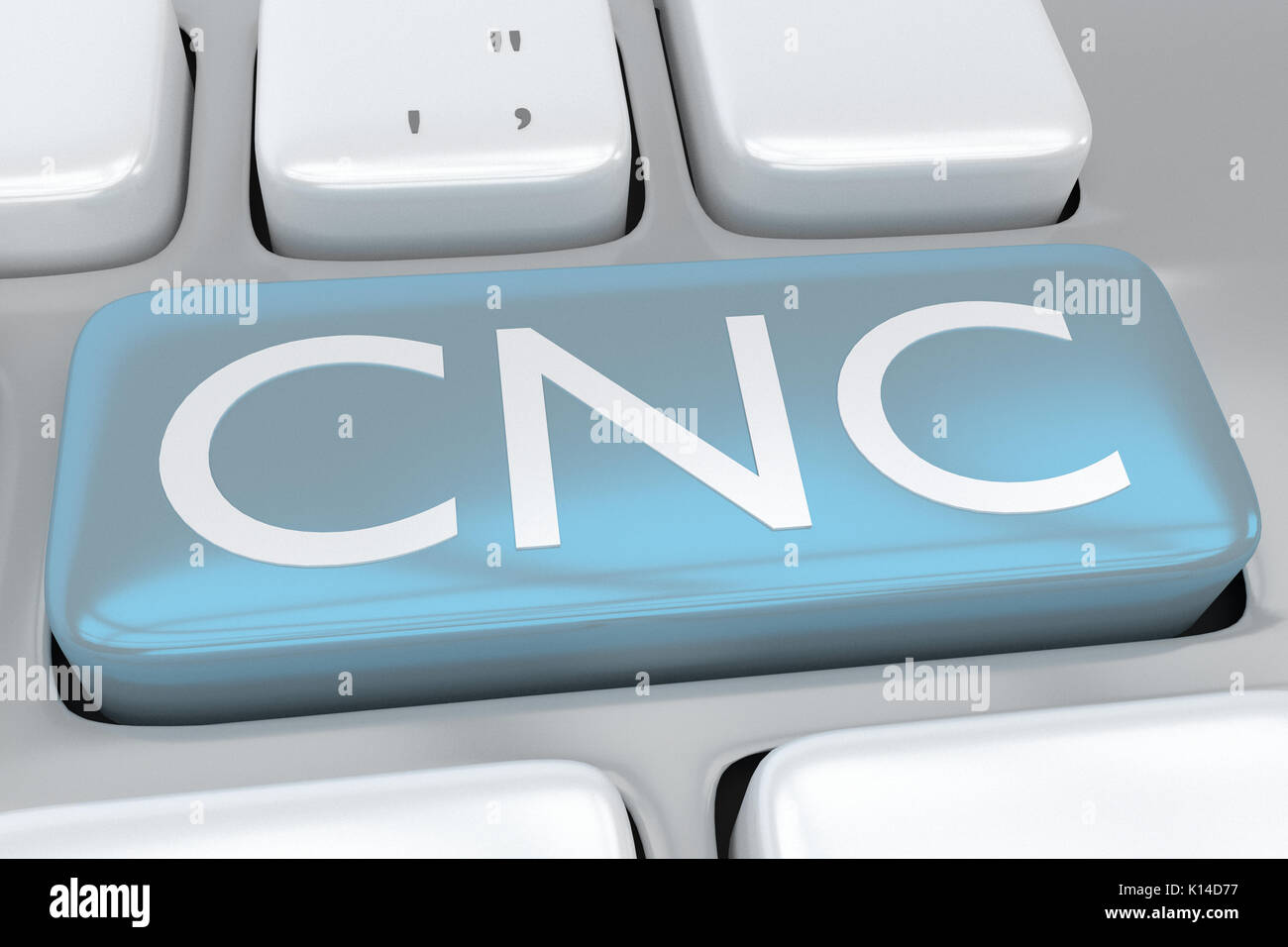 3D illustration of computer keyboard with the script