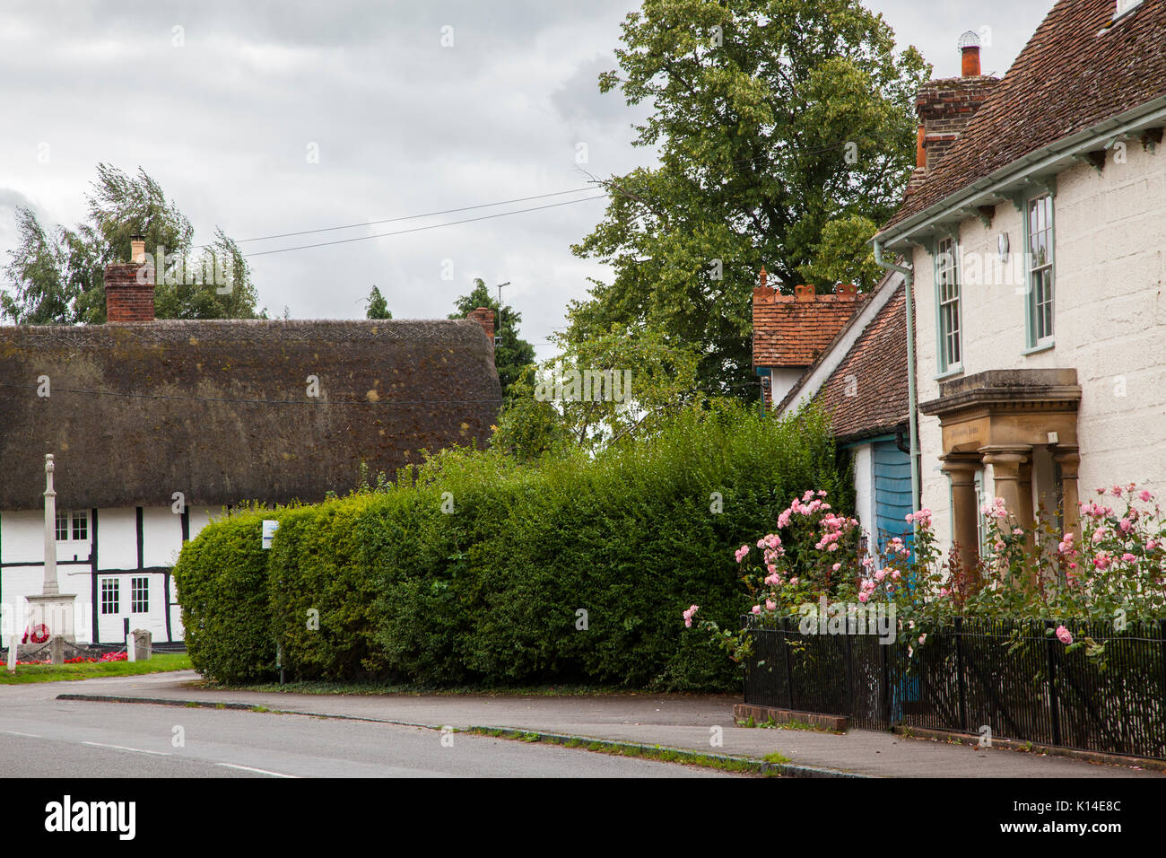 View Of English Country Cottages In The Village Of Dorchester On