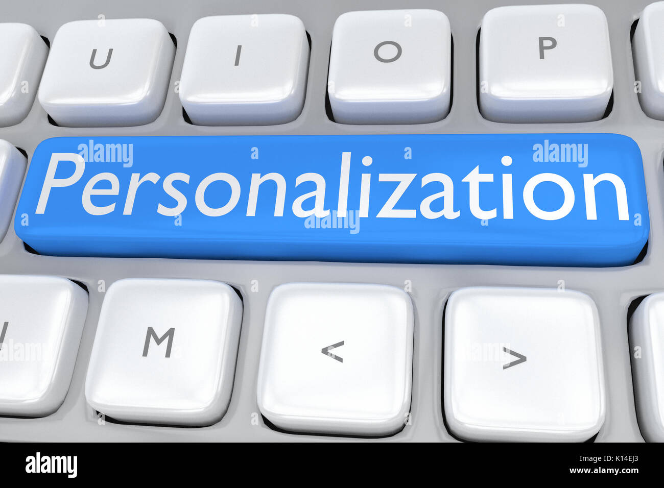 3D illustration of computer keyboard with the script