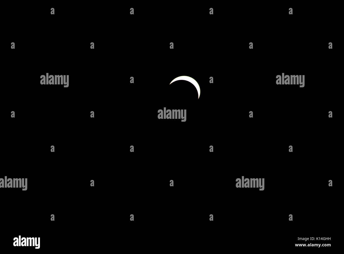 Solar eclipse from Virginia Beach, VA - 08/21/2017 Stock Photo
