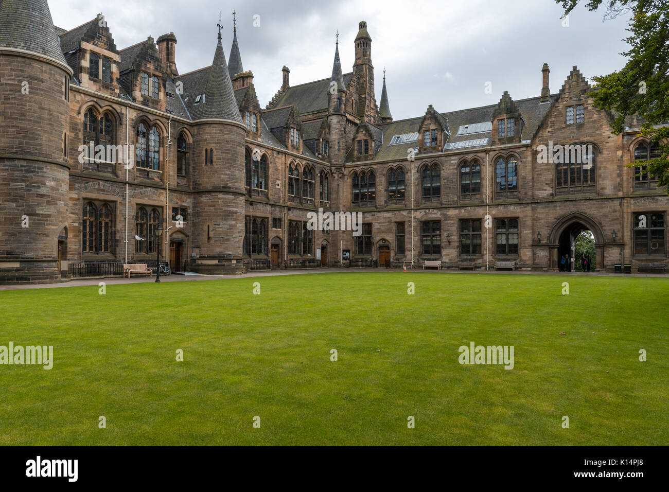 University of Glasgow Courtyard Stock Photo