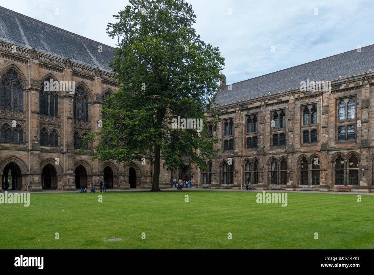 University of Glasgow Courtyard Stock Photo