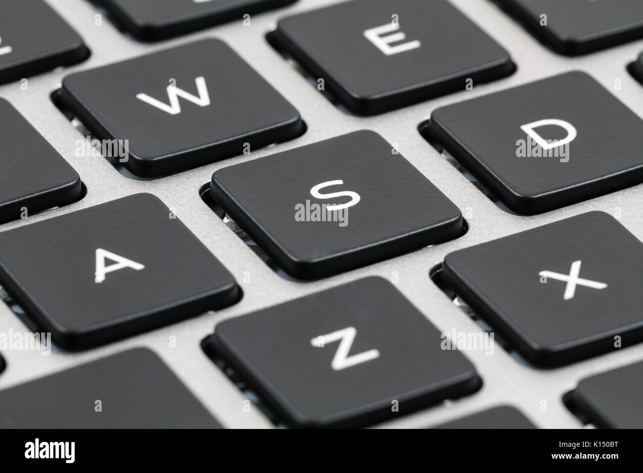 Laptop keyboard. Closeup. Stock Photo