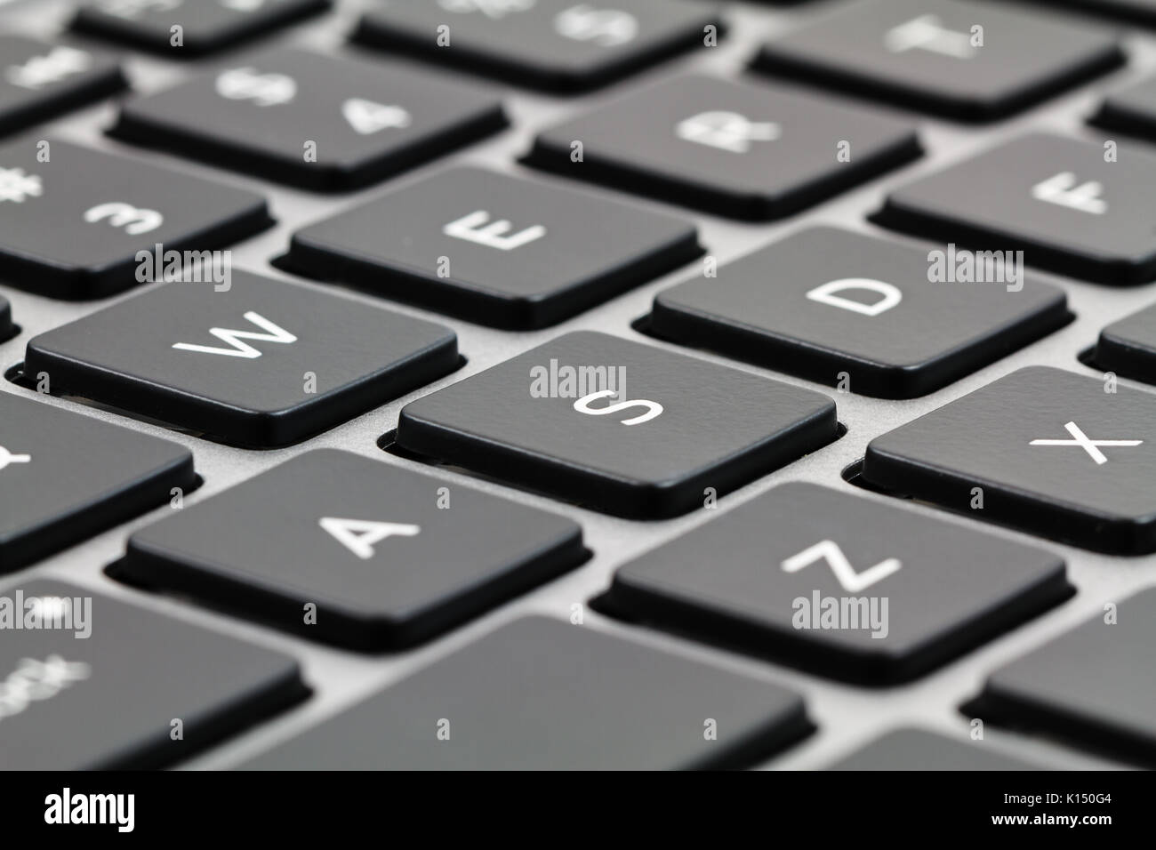 Laptop keyboard. Closeup. Stock Photo