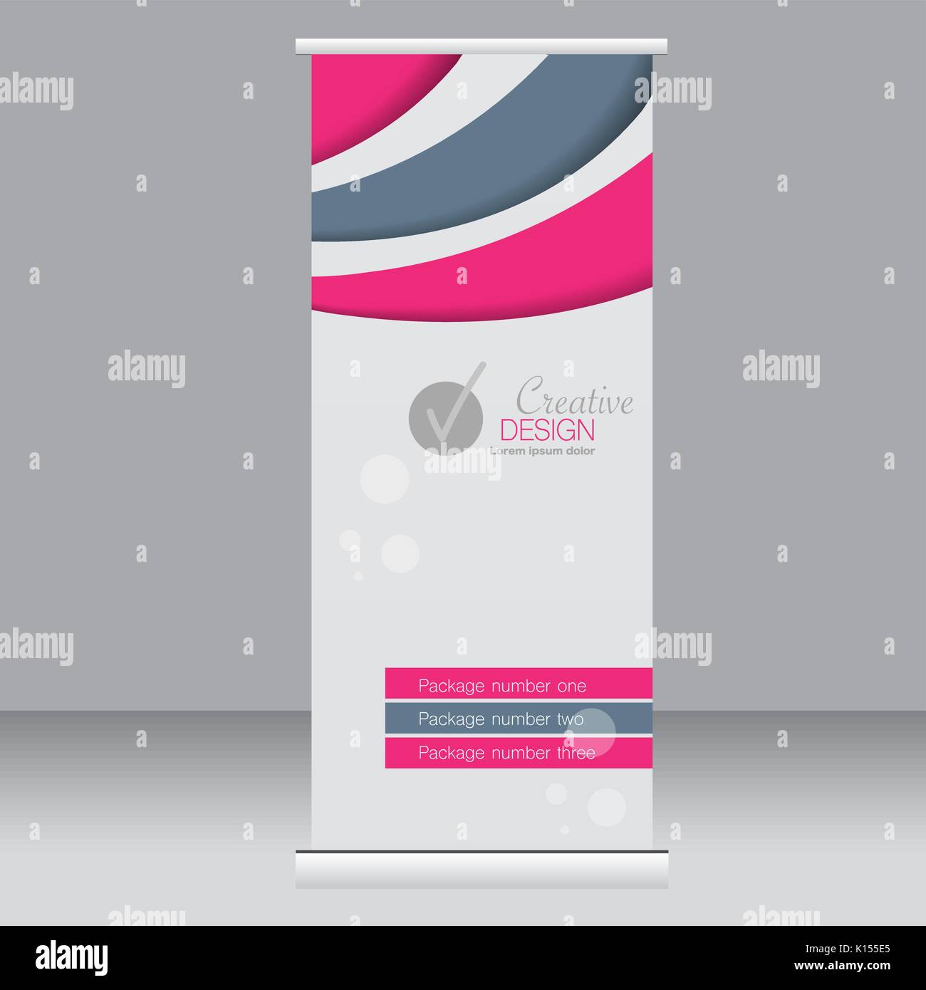 Roll Up Banner Stand Template Abstract Background For Design