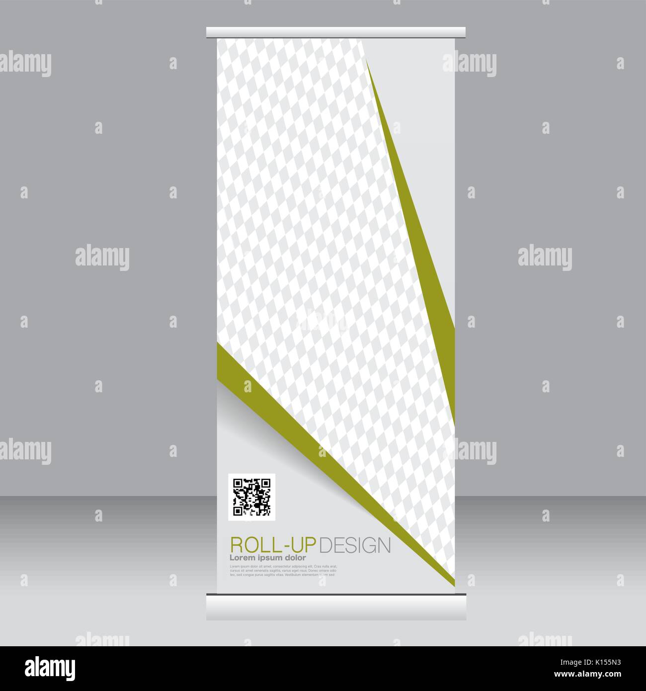 Roll Up Banner Stand Template Abstract Background For Design