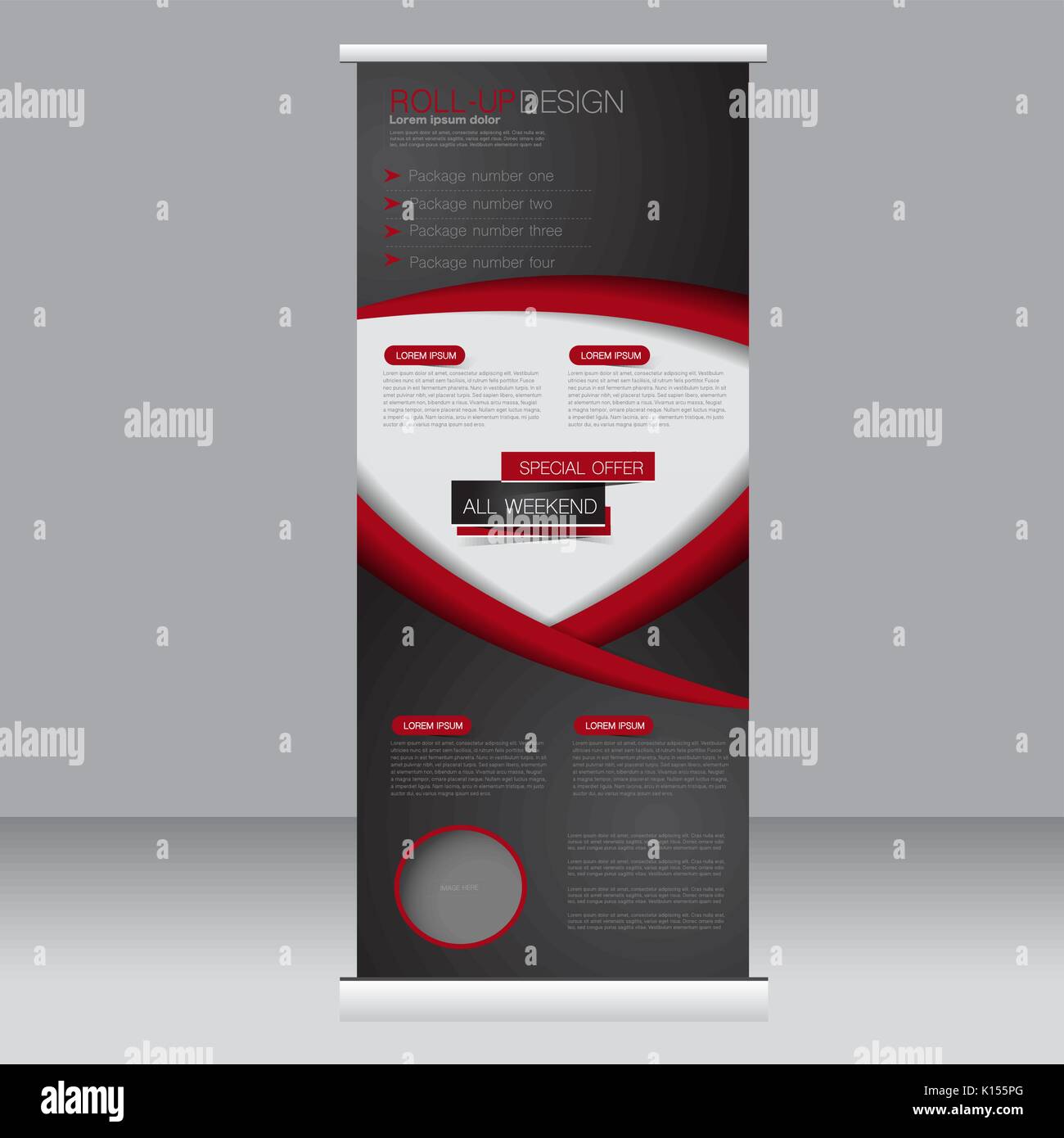 Roll Up Banner Stand Template Abstract Background For Design