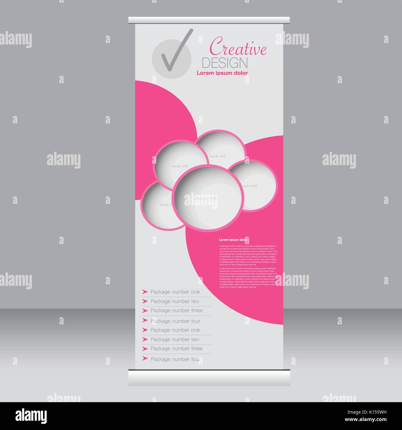 Roll Up Banner Stand Template Abstract Background For Design