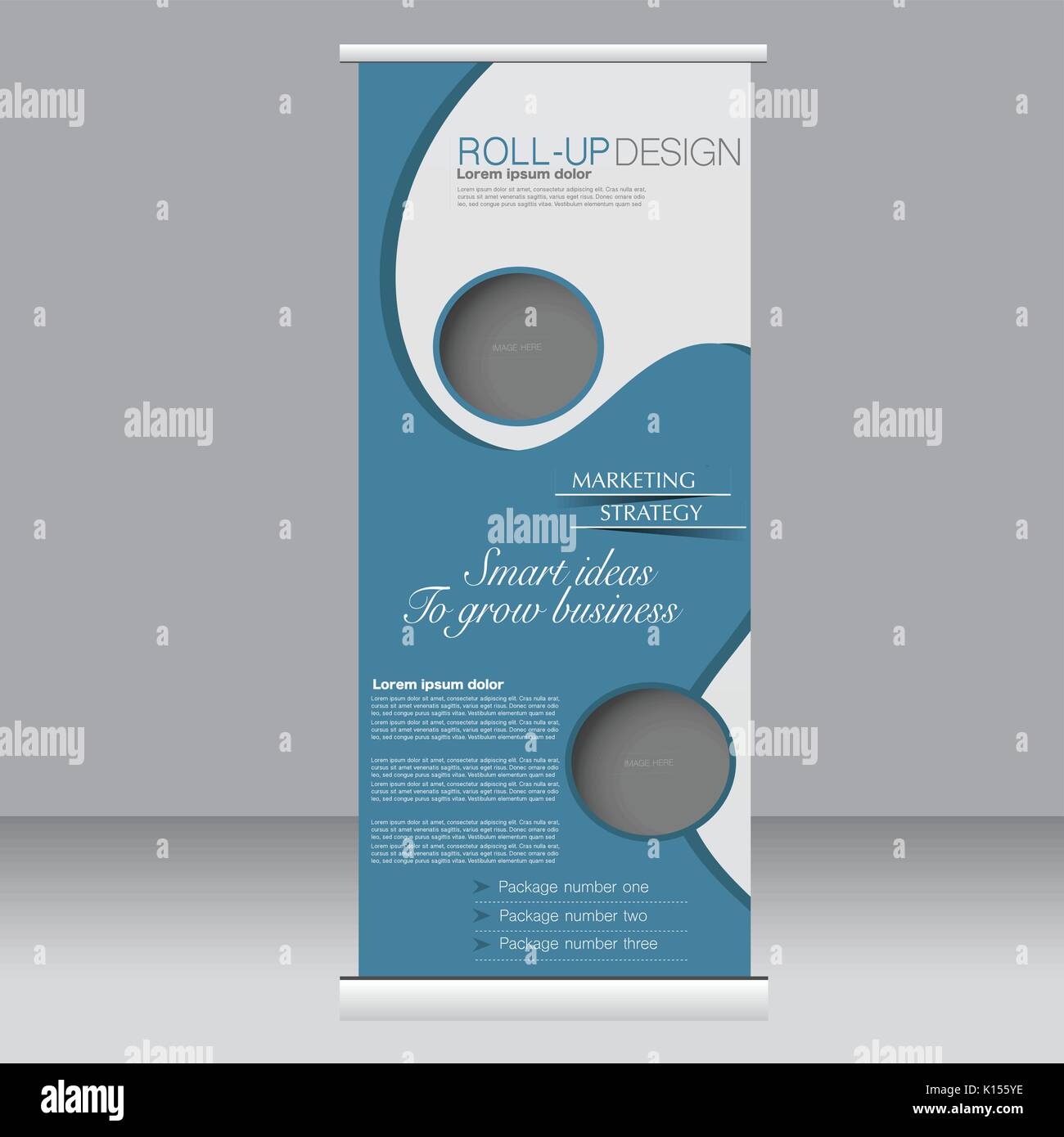 Roll Up Banner Stand Template Abstract Background For Design
