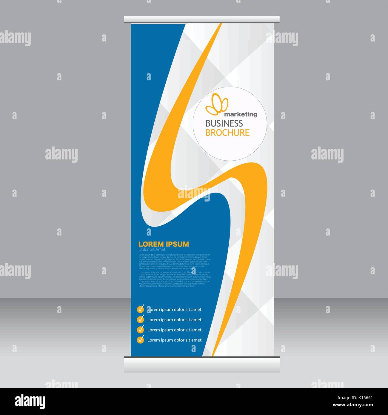 Roll Up Banner Stand Template Abstract Background For Design