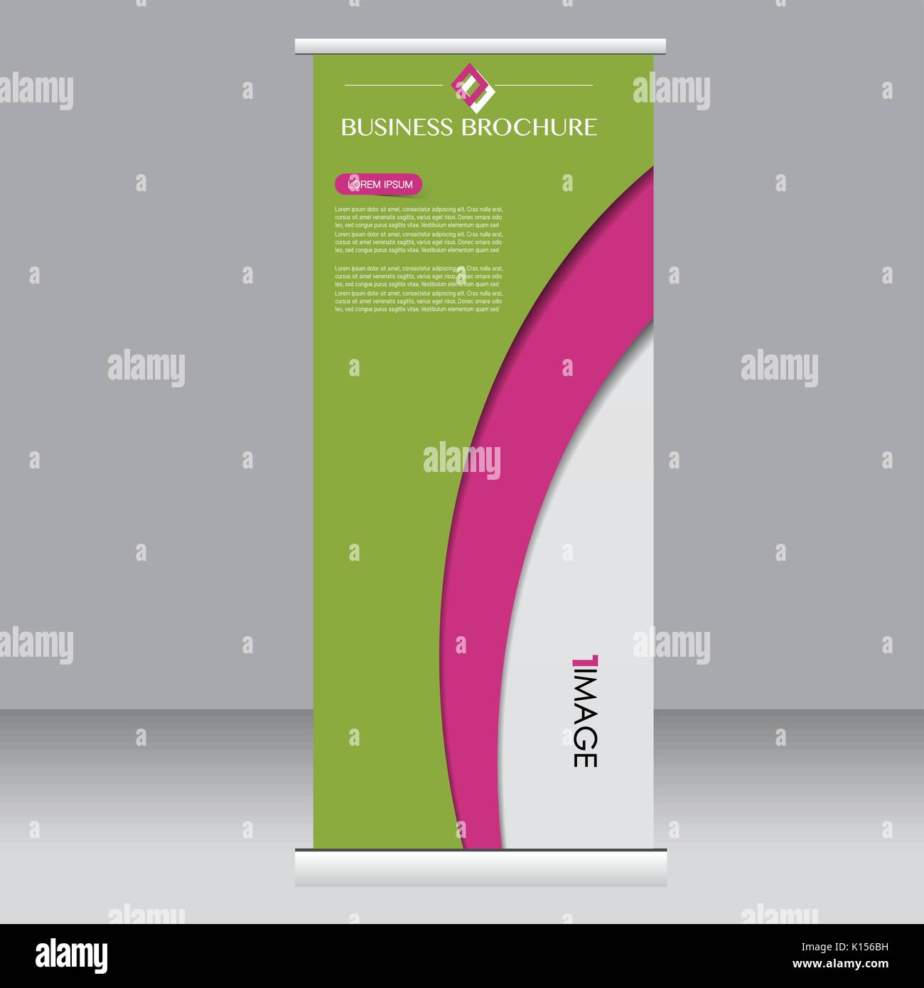 Roll Up Banner Stand Template Abstract Background For Design
