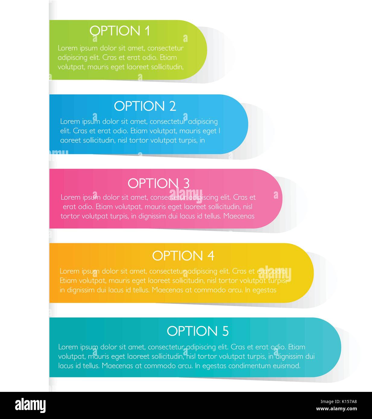 Modern infographics colorful design template with shadow vector ...
