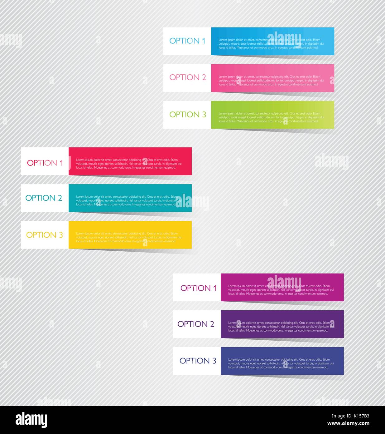 Modern infographics colorful web design template with shadow vector ...