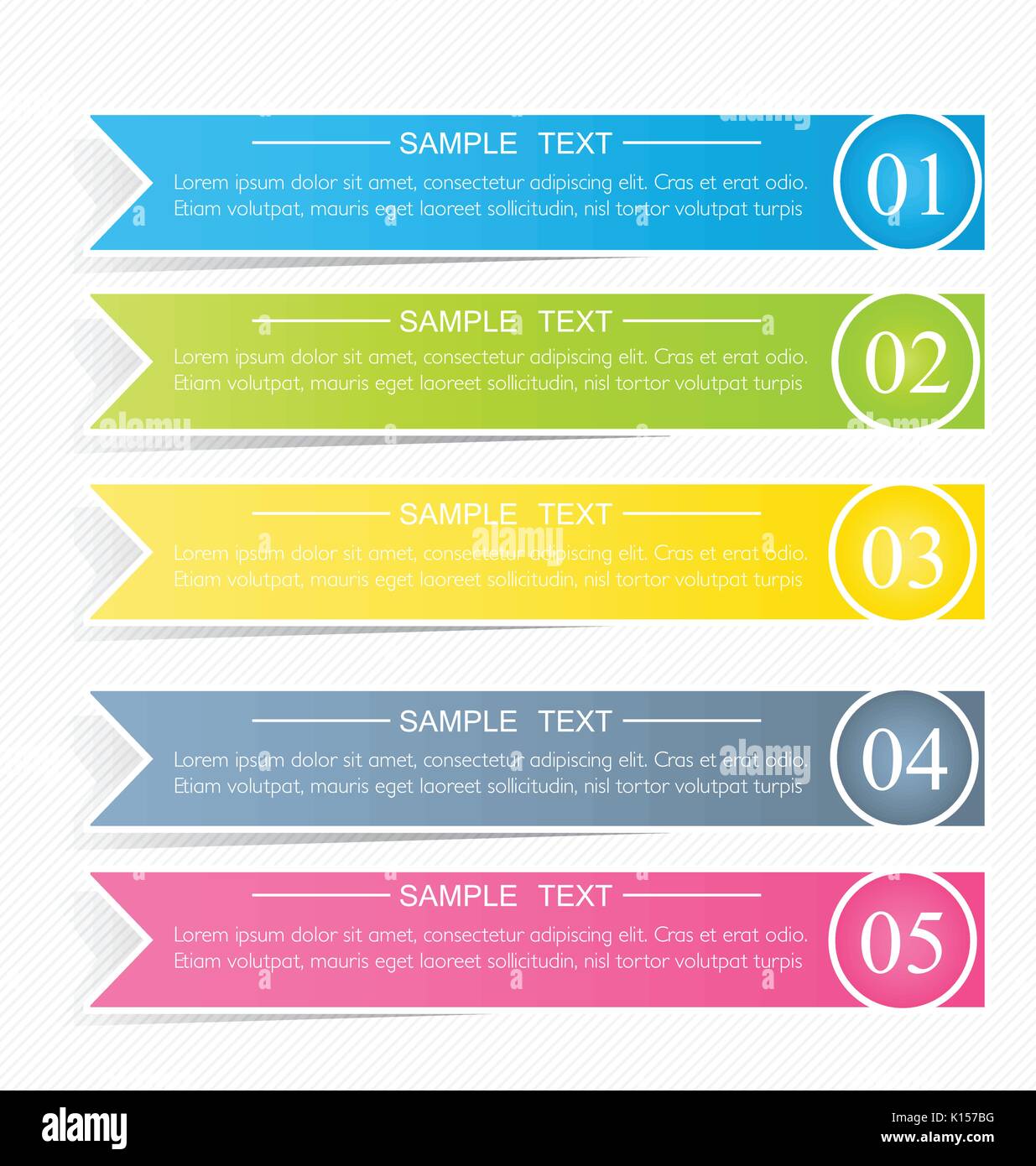 Modern infographics colorful design template with shadow vector ...