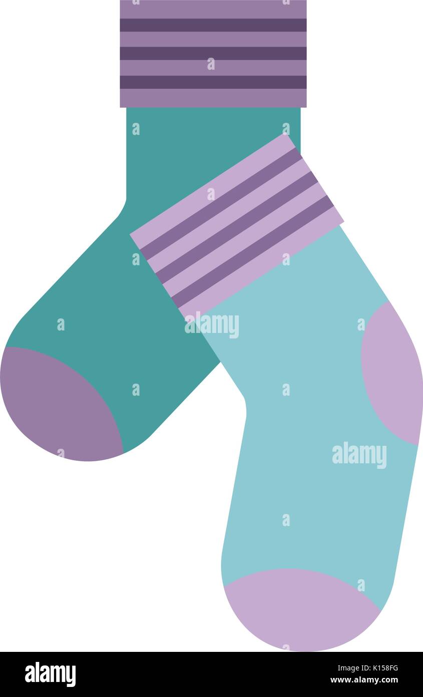 colorful silhouette of pair of socks Stock Vector Image & Art - Alamy