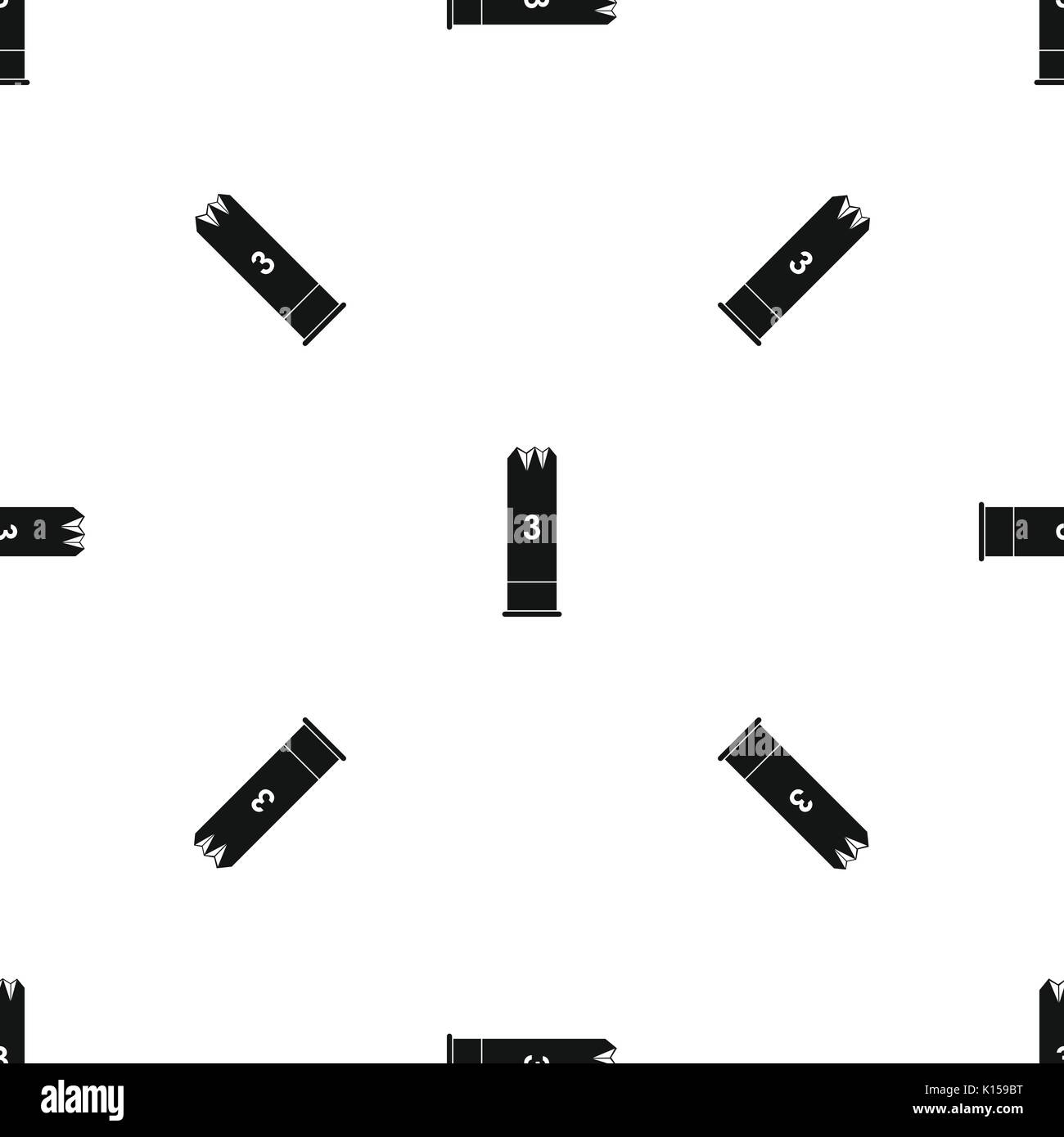 Expanding bullets pattern seamless black Stock Vector