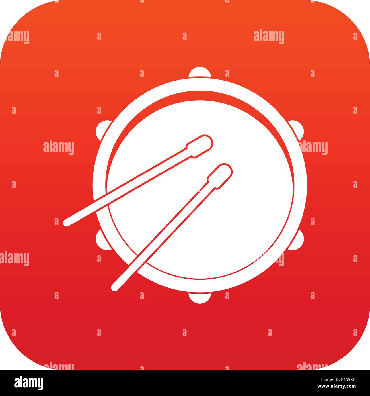 Drum icon digital red Stock Vector Image & Art - Alamy