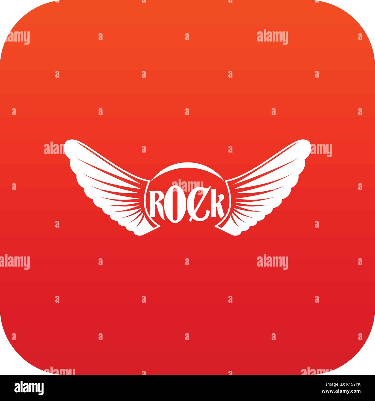 Rock icon digital red Stock Vector Image & Art - Alamy