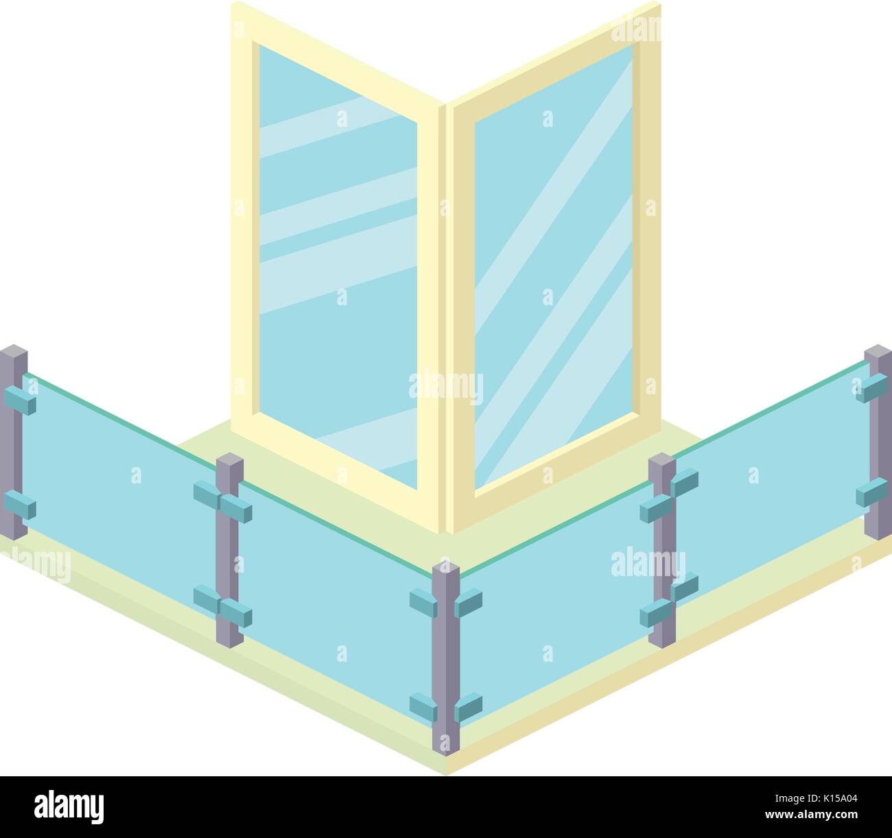 Penthouse balcony icon, isometric 3d style Stock Vector Image & Art - Alamy