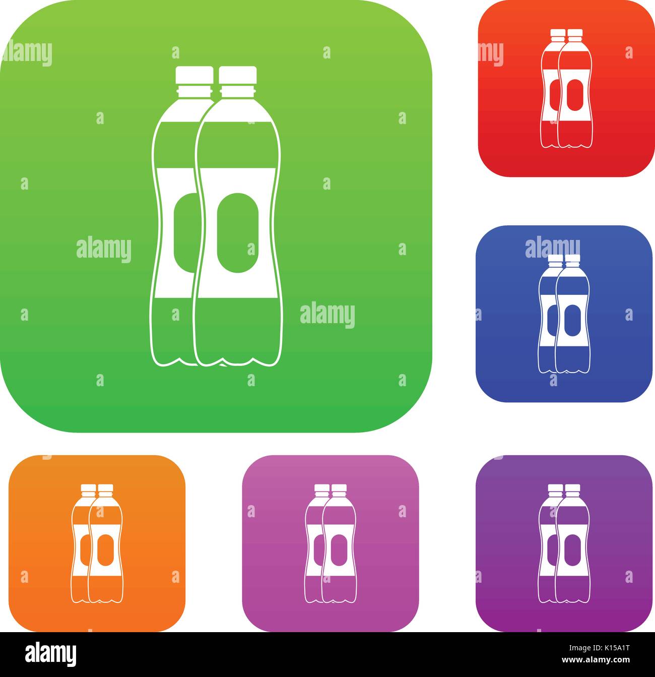 Two plastic bottles set collection Stock Vector Image & Art Alamy